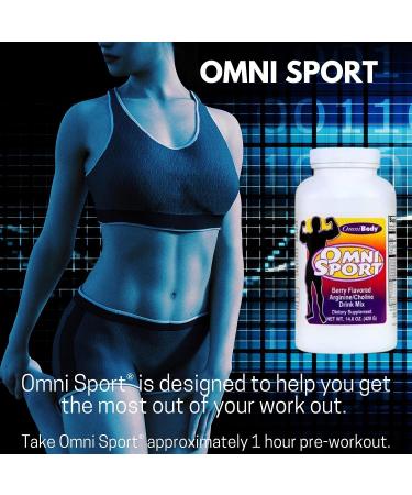 Omnitrition OmniBody Omni Sport Berry Arginine/Choline Drink Mix 14.8 oz Dietary Supplement - Buy Online on GoSupps.com