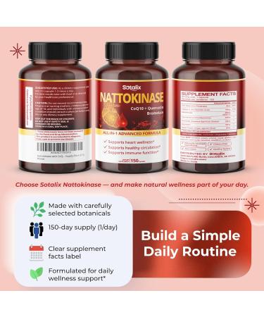 Nattokinase with CoQ10 + Red Yeast Rice Quercetin + Bromelain -Immune Booster (150-day Supply (Pack of 1)) - Buy Online on GoSupps.com