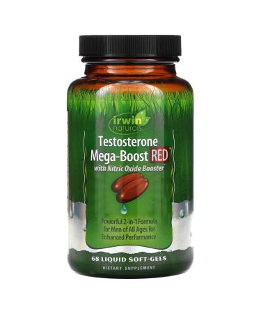 Irwin Naturals Testosterone Mega-Boost RED 68 Liquid Soft-Gels