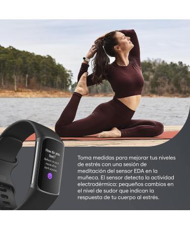 Fitbit Charge 5 Advanced Fitness & Health Tracker with Built-in GPS, Stress Management Tools, Sleep Tracking, 24/7 Heart Rate and More, Black/Graphite, One Size (S &L Bands Included) (Renewed) Graphite/Black - Buy Online on GoSupps.com