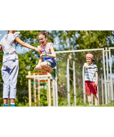 Kingcolor 16 FT Double Dutch Jump Rope 2 Pack Blue | Adjustable Soft Beaded DIY Jump Rope for Kids & Adults - Buy Online on GoSupps.com