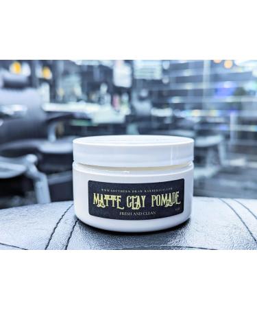 Southern Draw Barbers & Co Matte Clay Pomade 4oz - Fresh & Clean Scent | Buy Internationally Online - Buy Online on GoSupps.com