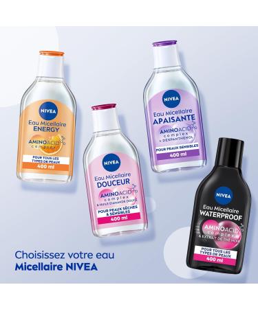 NIVEA GENTLE Micellar Water for Dry and Sensitive Skin (1 x 400 ml) make-up remover enriched with micelles and amino acids without fragrance face eyes & lips cleanser - Buy Online on GoSupps.com