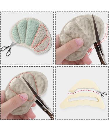 Sibba Shoe Fillers & Heel Grips Set - Adjustable Inserts for Big Shoes, Comfort Insoles and Heel Liner Pads for Ladies, Skin Color - 2 Pairs Each - Buy Online on GoSupps.com