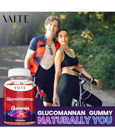 Glucomannan Gummies 2000mg Amorphophallus Konjac Root Extract Plant-Based Daily Fiber Support Vegan Soluble Fiber Supplement Gluten-Free Soy-Free 60 Gummies Easy to Chew - Buy Online on GoSupps.com