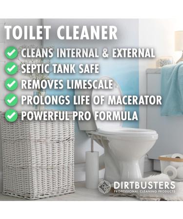 Dirtbusters Toilet Macerator Cleaner & Descaler Deep Cleaning With Limescale Remover Safe To Use With All Saniflo Pump Units Toilets Septic Tanks Macerators & Urinals Berry Fresh (1L) - Buy Online on GoSupps.com