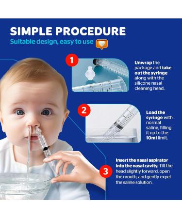 Portum Baby Nasal Douche - 2 Pack 10ml Reusable Nose Cleaner for Children | Portable Nasal Rinsing & Safe Comfortable Cleaning - Buy Online on GoSupps.com