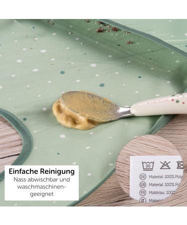 Miamia Baby Libchchen 3 Set - Water-Repellent Sleeves with Velcro Fastener & Collecting Bowl | Oeko-Tex Certified | Eco-Friendly Baby Gear in Green - Buy Online on GoSupps.com