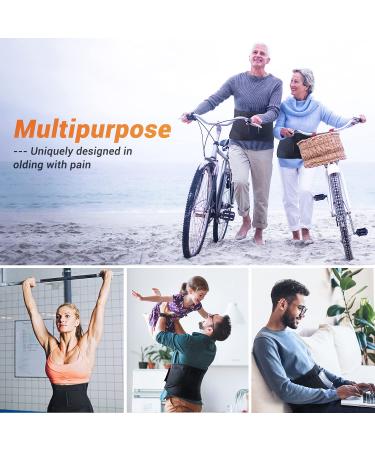 RAKZU Breathable Back Brace Lumbar Support Belt | Size Medium | Pain Relief for Women Men - Herniated Disc, Sciatica, Heavy Lifting - Dual Adjustable Straps - Buy Online on GoSupps.com