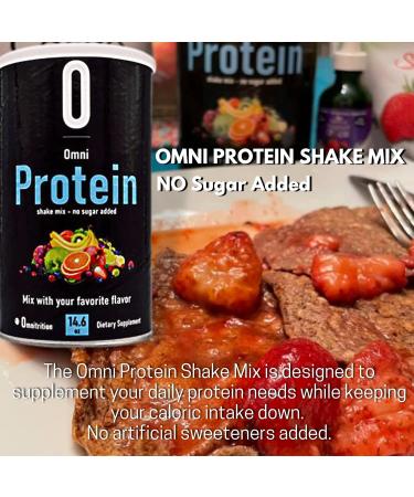 Buy Omnitrition Omni Protein Shake Mix - Unflavored No Sugar Added - 14.6 oz | International Shipping Available - Buy Online on GoSupps.com