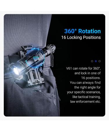 Tactical Flashlight Holster - 360 Rotatable for 24mm-30mm Small Flashlights | V61 - International Shipping Available - Buy Online on GoSupps.com