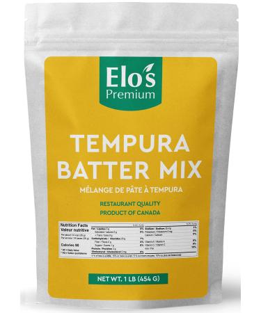 Elo s Premium Tempura Batter Mix (1lb/454g) | Proudly Made in Canada |Japanese Shrimp Batter Fish Fry Seasoned Coating for Seafood and Vegetables | Authentic Asian Fluffy Flour| No MSG and Added Colour