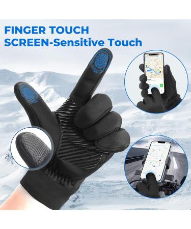 SUKEN GOODS Touchscreen Gloves for Men & Women | Waterproof Cycling & Running Gloves | Black Sports Gloves - Buy Online on GoSupps.com