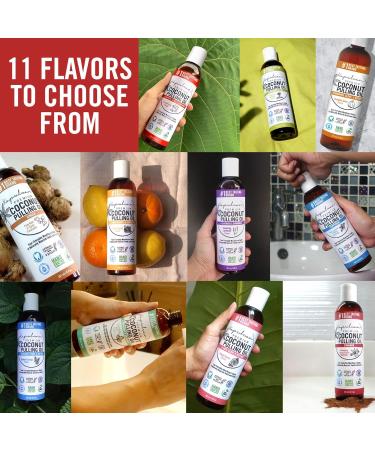 100% Pure Coconut Pulling Oil Mouthwash Natural Teeth & Gums Care with Pumpkin Spice Essential Oils - Buy Online on GoSupps.com