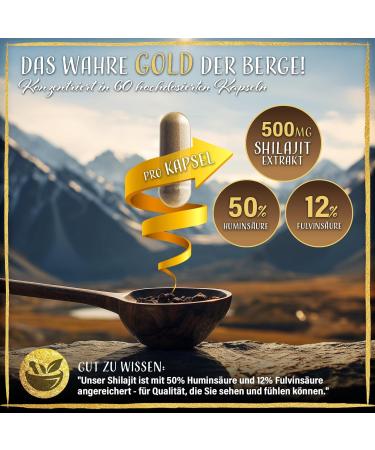  PURE PASSION Pure Passion Shilajit Extra High Dose Capsules 1000 mg 50% Humic Acid 12% Fulvic Acid Original Shilajit Mineral Rich Himalayan Original Shilajit - Buy Online on GoSupps.com