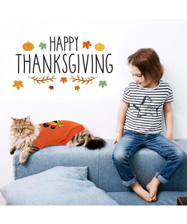 HUMLANJ 2-Pack Knitted Cat Sweater | Thanksgiving Turtleneck Turkey Kitty Sweater | Pet Cat Sweaters for Warmth | X-Small - Buy Online on GoSupps.com