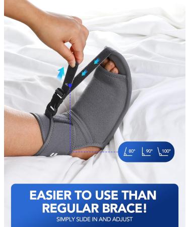Plantar Fasciitis Night Splint - Effective Relief Brace for Sleeping & Stretcher | International Shipping Available - Buy Online on GoSupps.com