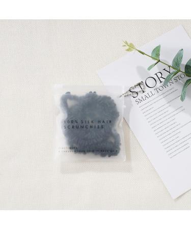 Townssilk Silk Skinnie Scrunchies 100% Pure 22 Momme Mulberry Silk Hair ties for Women Hair Friendly Luxurious Elastic Scrunchies Set(5 Scrunchies black) 5pc black - Buy Online on GoSupps.com