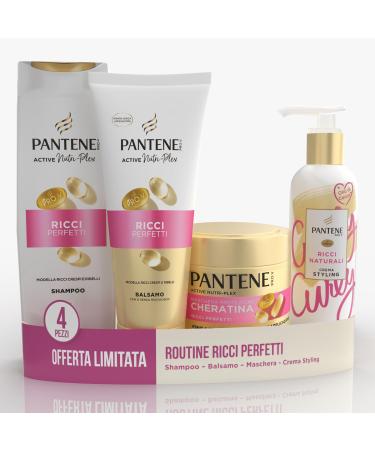 Pantene Pantene Ricci Perfect Gift Set: Shampoo 250ml Balm 200ml Mask 300ml Styling Cream 235ml