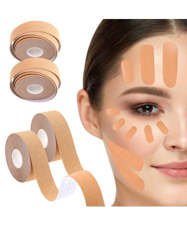 4 Rolls Face Lift Tape Face Tape for Wrinkles Overnight Facial Patches Face Lifting Tape Face Patches for Forehead Face and Neck 2.5cm*5m