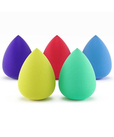 Zenda Naturals Makeup Sponge Set - 5 Beauty Blender Sponges for Flawless Face Powder, Foundation, and Liquid Cosmetics Application - Egg-Shape Blending Wedges - Buy Online on GoSupps.com