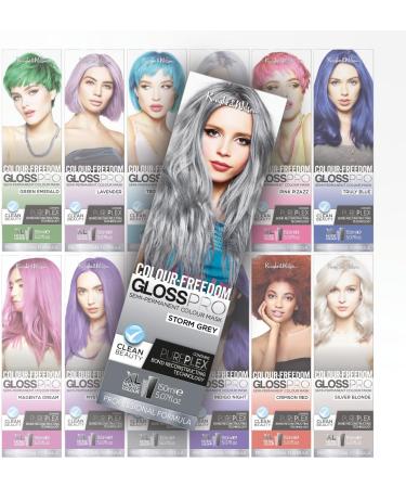 Colour-Freedom Gloss Pro Storm Grey Semi-Permanent Hair Colour 150ml - Vegan Colour Mask with PurePlex | Ammonia-Free, Ultra-Vibrant Shade Lasts 6-10 Washes | Pack of 1 - Buy Online on GoSupps.com