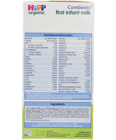 HiPP Organic 1 First Infant Baby Milk Powder 800g - From Birth - Buy Online on GoSupps.com