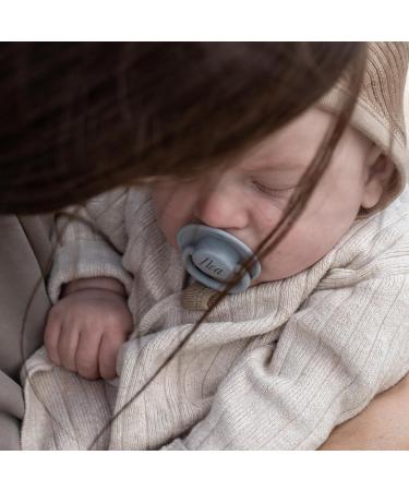 Personalized Well Marked Bibs Pacifier - Custom Name Dishwasher Safe Sea Blue - Perfect for Baby - Buy Online on GoSupps.com