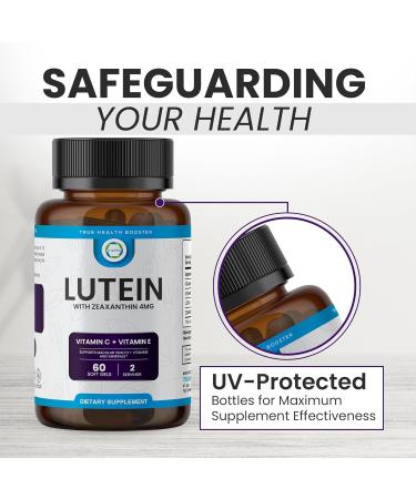 TRUEMED Lutein Vitamin C + Vitamin E 20mg Lutein with 4mg Zeaxanthin Eye Health Support Blue Light & UV Protection Supports Macular & Retinal Function 60 Softgels USA Made GMP Certified - Buy Online on GoSupps.com