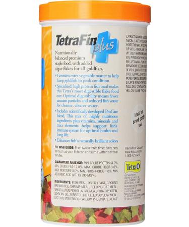 TetraFin Plus Goldfish Flakes - 7.06 oz Balanced Diet with Algae for Optimal Health - Buy Online on GoSupps.com