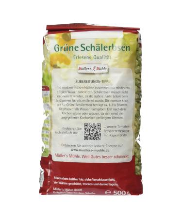 M ller's Mill Greens Sch lerbsen 500g - Premium Quality Dried Green Peas for International Shipping - Buy Online on GoSupps.com