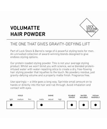 Lock Stock & Barrel Volumatte Hair Powder for Men - 10g | International Shipping Available - Buy Online on GoSupps.com