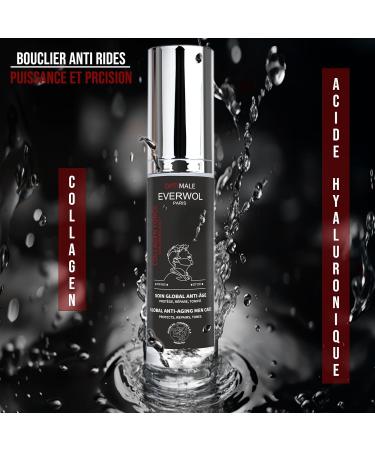 EVERWOL - MOISTURIZING ANTI-AGING CREAM FOR MEN FACE AND EYES HYALURONIC ACID COLLAGEN JOJOBA AND GREEN TEA 50ML - Buy Online on GoSupps.com