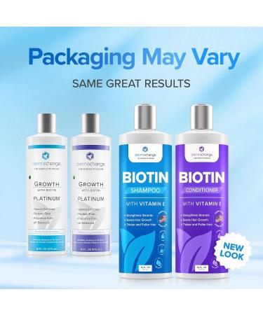 Biotin Hair Growth Shampoo & Conditioner Set - Sulfate-Free for Thinning & Color Treated Hair - Deep Conditioning for Dry Damaged Hair - Made in USA (16 oz x 2) - Buy Online on GoSupps.com