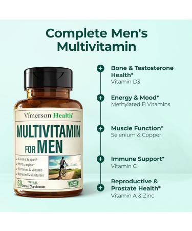 Vimerson Health Men's Multivitamins - Daily Energy & Performance Support with Essential Vitamins & Minerals - Buy Online on GoSupps.com
