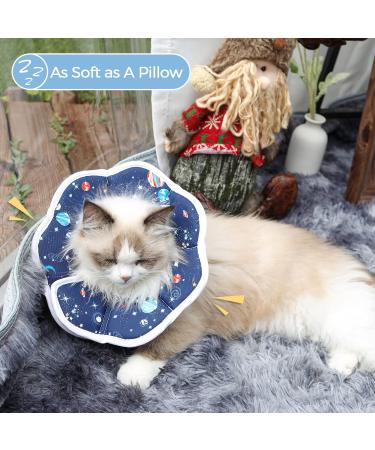 ComSaf Adjustable Starry Pattern Cat Collar - Post-Surgery Protection to Prevent Licking | Soft & Comfortable Cat Band - Buy Online on GoSupps.com