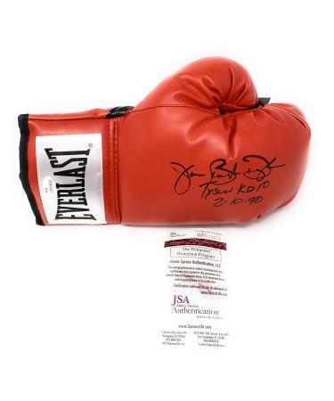 James Buster Douglas Signed Autograph Boxing Glove TYSON KO Inscribed JSA Witnessed Certified