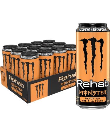 Monster Energy Ultra Gold 473mL Can Pack of 12 Clear & Rehab Peach Tea 458mL Can Pack of 12 - Buy Online on GoSupps.com