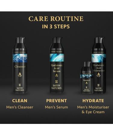 Hyaluronic Acid Serum for Men 75ml Day and Night Serum for Face with Aloe Vera and Spirulina - Hyaluronic Acid Serum for Face - Anti Aging Face Cream Men Skin Care for Men by Satin Naturel - Buy Online on GoSupps.com