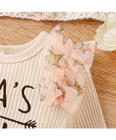 PatPat Baby Girl Long Sleeve Tutu Dress - 3-6 Months | Infant Tulle Flower Girl Princess Dress for Christmas Party & Birthdays - Apricot - Buy Online on GoSupps.com