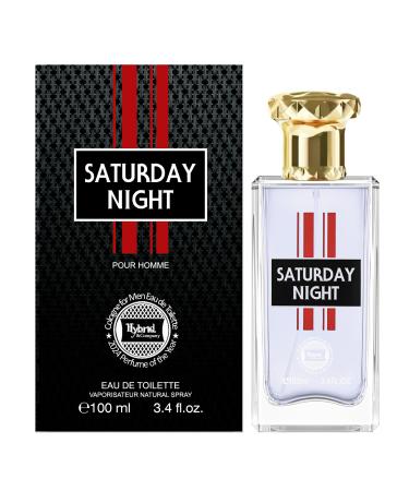 Hybrid & Company Saturday Night Pour Homme For Men Eau De Toilette Vaporisateur Natural Spray 3.4 Fl Oz