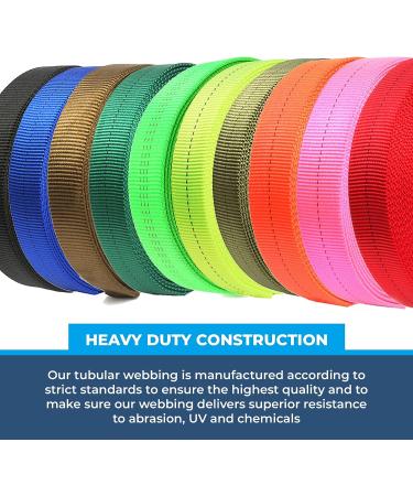 Heavyweight Nylon Tubular Webbing - Neon Green 25' | Rock Climbing & Rescue Gear - Buy Online on GoSupps.com