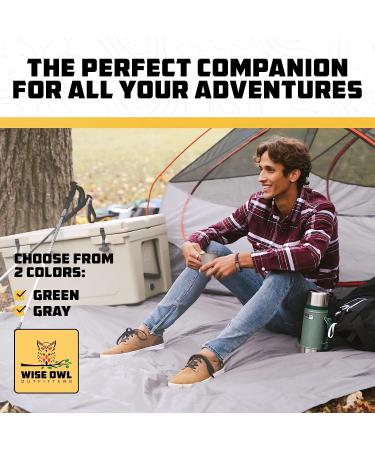 Wise Owl Outfitters Waterproof Camping Tarp - Medium Gray - Includes Tent Stakes and Carry Bag - Ideal Camping Gear Must-Have - Buy Online on GoSupps.com