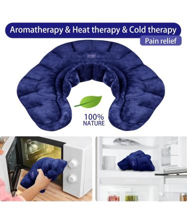 REVIX Weighted Microwave Heating Pad for Neck and Shoulders - Hot Herbal Aromatherapy Wrap for Back Pain Relief, Microwavable Moist Heat Neck Warmer - Navy - Buy Online on GoSupps.com