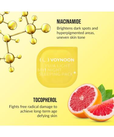 Yuja Light My Night Sleeping Pack - 7 Pack Vitamin C Antioxidant Face Mask | Niacinamide for Glowing Skin - Buy Online on GoSupps.com