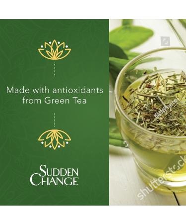 Sudden Change Green Tea Facial Mask - Diminish Wrinkles & Puffiness, Improve Texture, Purify Pores with Antioxidants - Cooling Sensation for Relaxation (3.4 oz x 2) - Buy Online on GoSupps.com