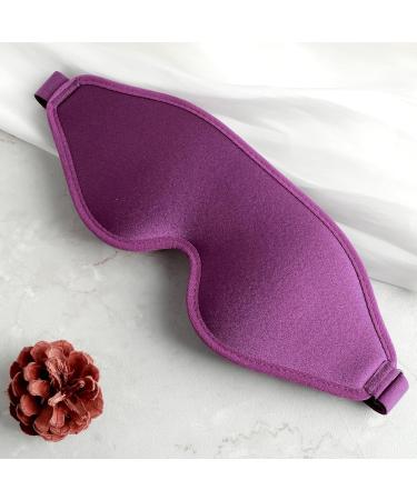 WLLHYF 3D Silk Sleep Mask - Comfortable Adjustable Eye Mask for Deep Sleep - Cute Light Blocking Eye Covers for Men & Women (Purple - Buy Online on GoSupps.com