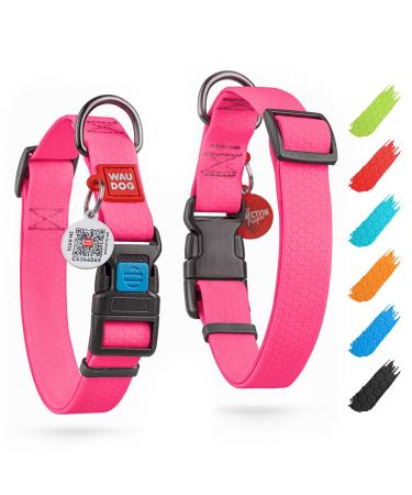 Waudog collar dog waterproof adjustable dog collar big dog dog collars small dogs collars & puppy collar with plastic lock