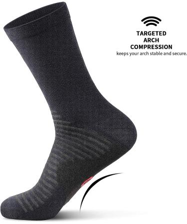 PAPLUS Compression Athletic Crew Socks (6 Pack) Black - Unisex Large-X-Large Size - Buy Online on GoSupps.com