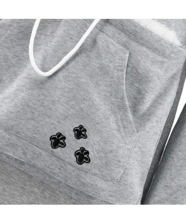 Shop Women's Long Sleeve Cat & Dog Hoodie with Zipper | Cozy Sweatshirt with Big Bag | Perfect Cat & Dog Lover's Sweater x-04 M - Buy Online on GoSupps.com
